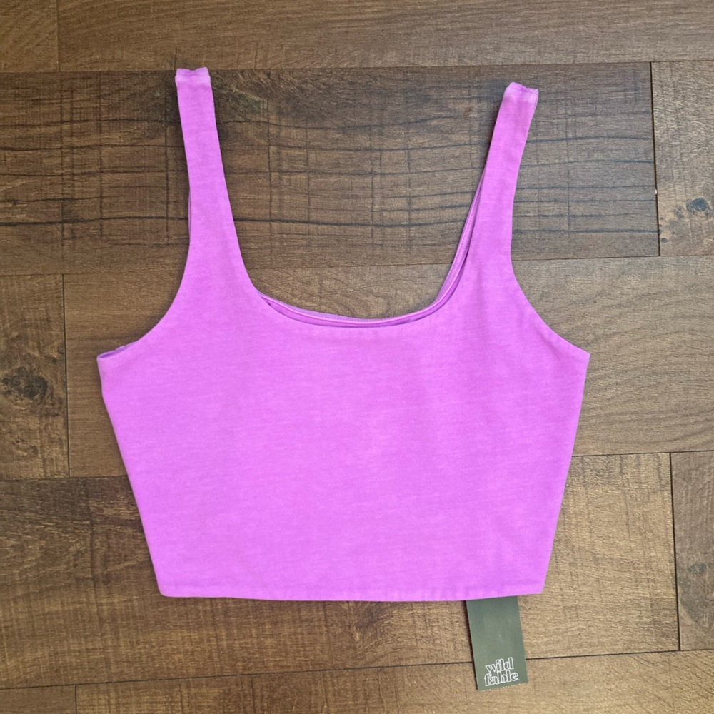 wild fable NWT Purple Scoop Neck Extra Cropped Tank Bralette Loungewear Size M